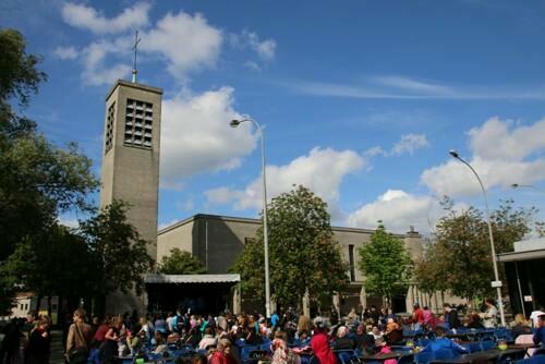 Op het Rerum Novarumplein heeft de prijsuitreiking plaats.