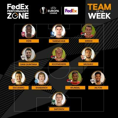 Roman Yaremchuk in Europa League Team of the Week na Matchday 3