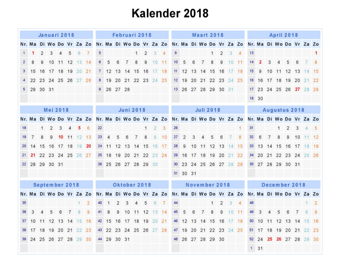 Kalender beloften