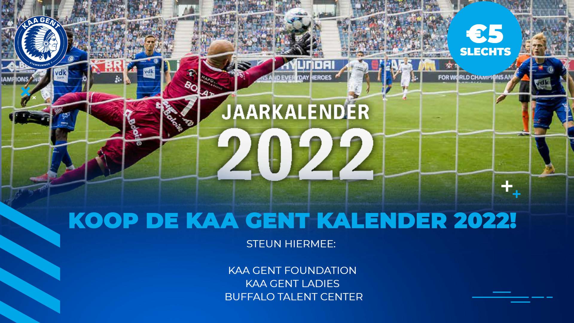 Kalender KAA Gent 2022 te koop!