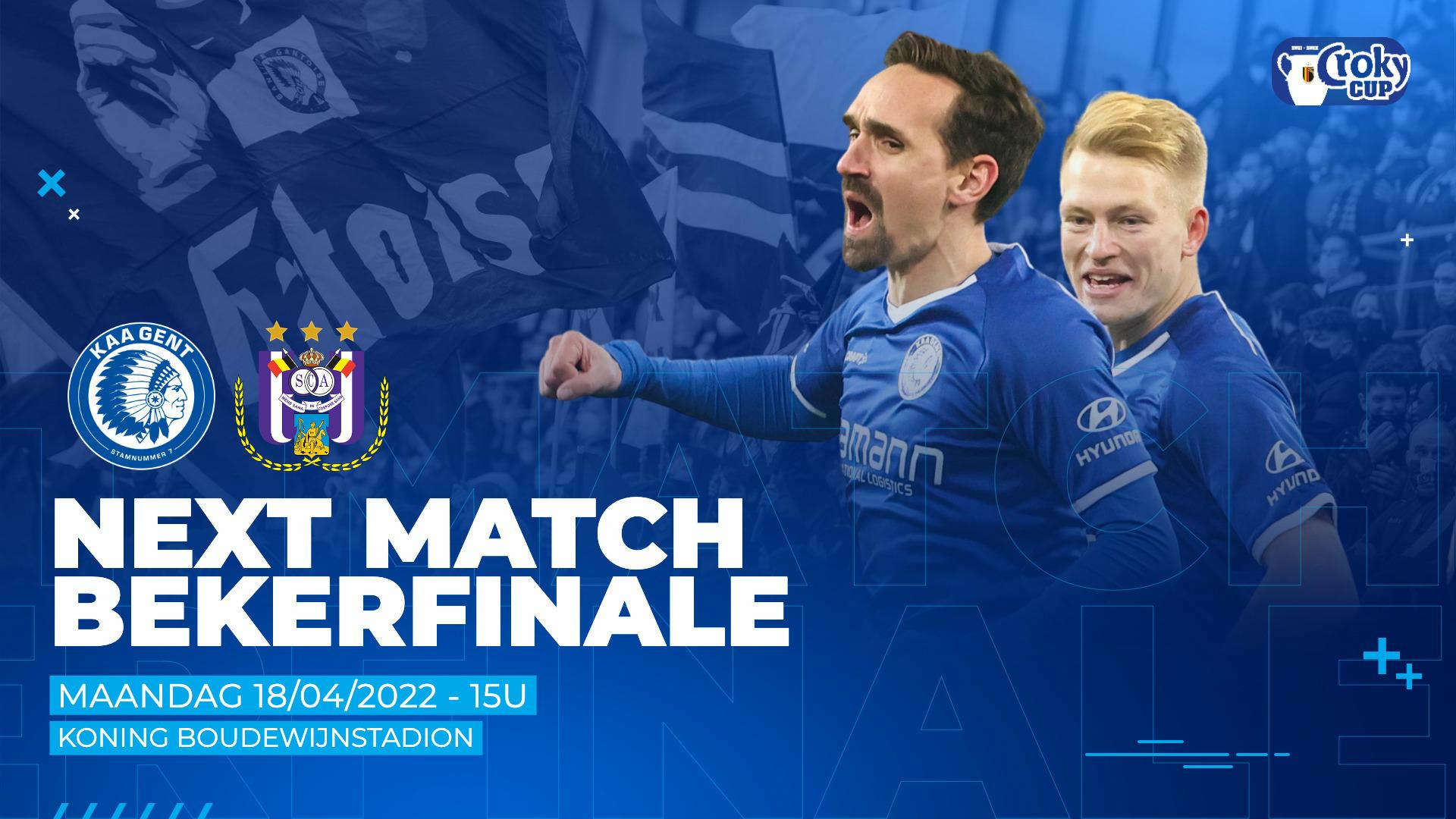 Next Match: Bekerfinale KAA Gent - RSCA