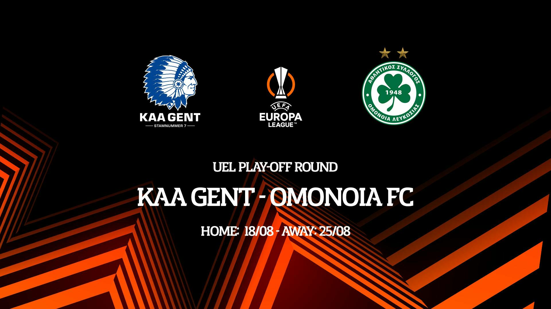 KAA Gent loot Omonoia FC in de play-off ronde van de Europa League