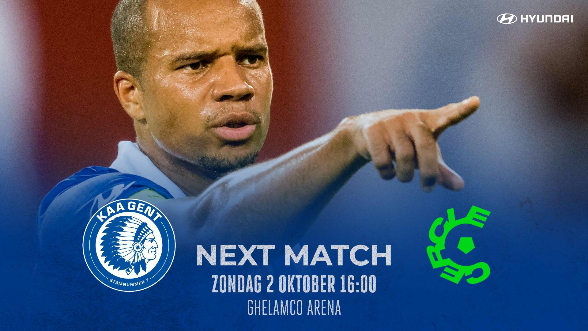 Next Match: KAA Gent - Cercle Brugge