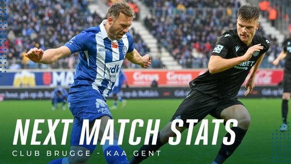 📊 Next match stats: Club Brugge - KAA Gent