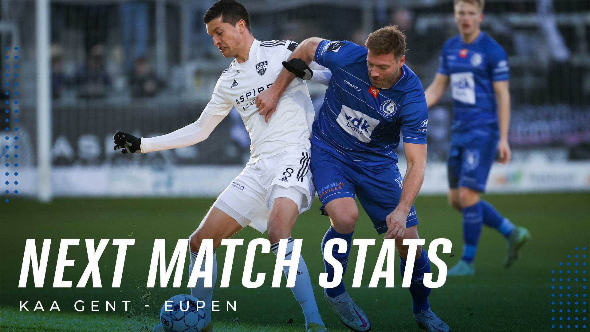 📊 Next match stats: KAA Gent - KAS Eupen