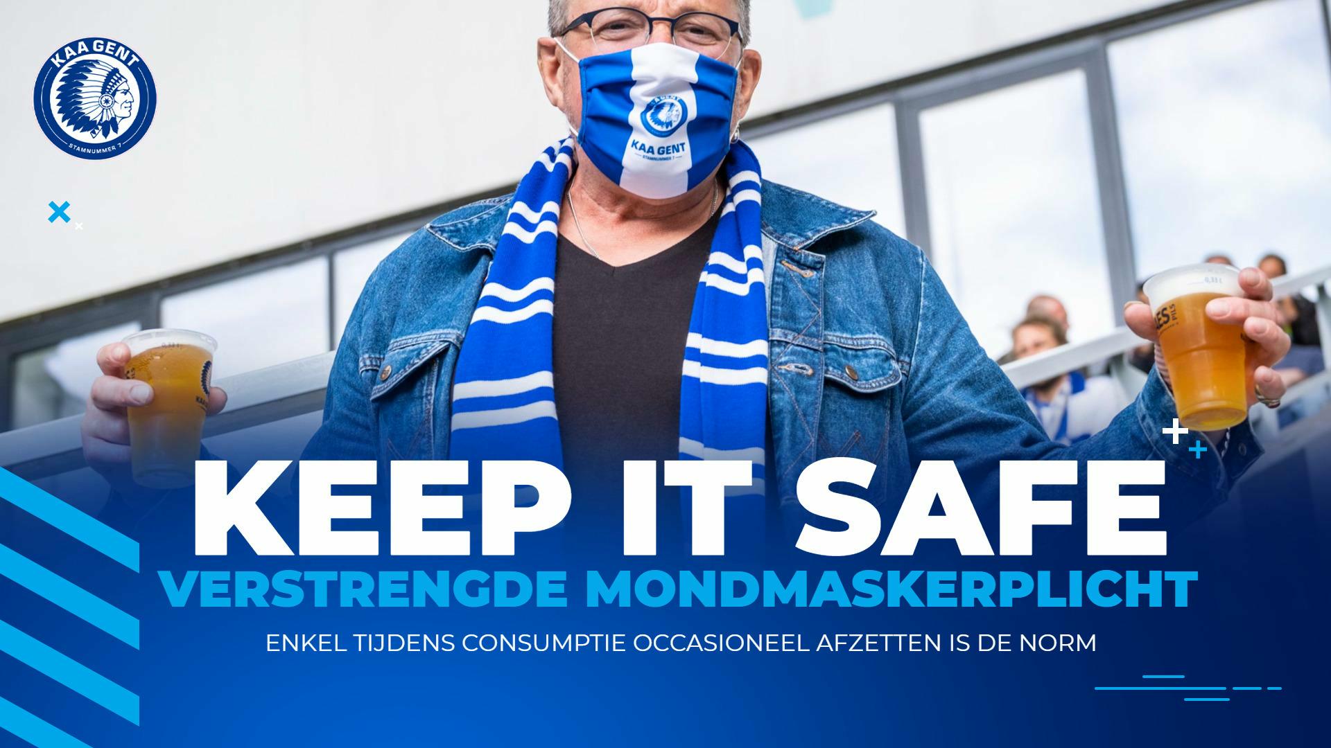 Keep it safe: verstrengde mondmaskerplicht komende wedstrijden