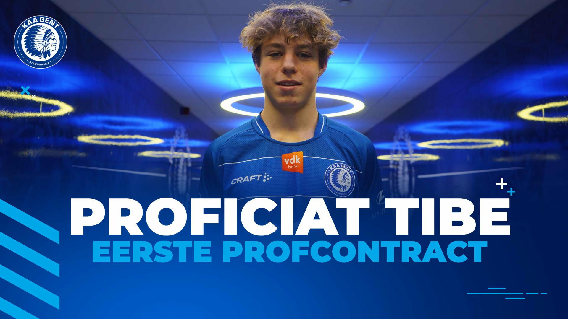 Eerste profcontract Tibe De Vlieger