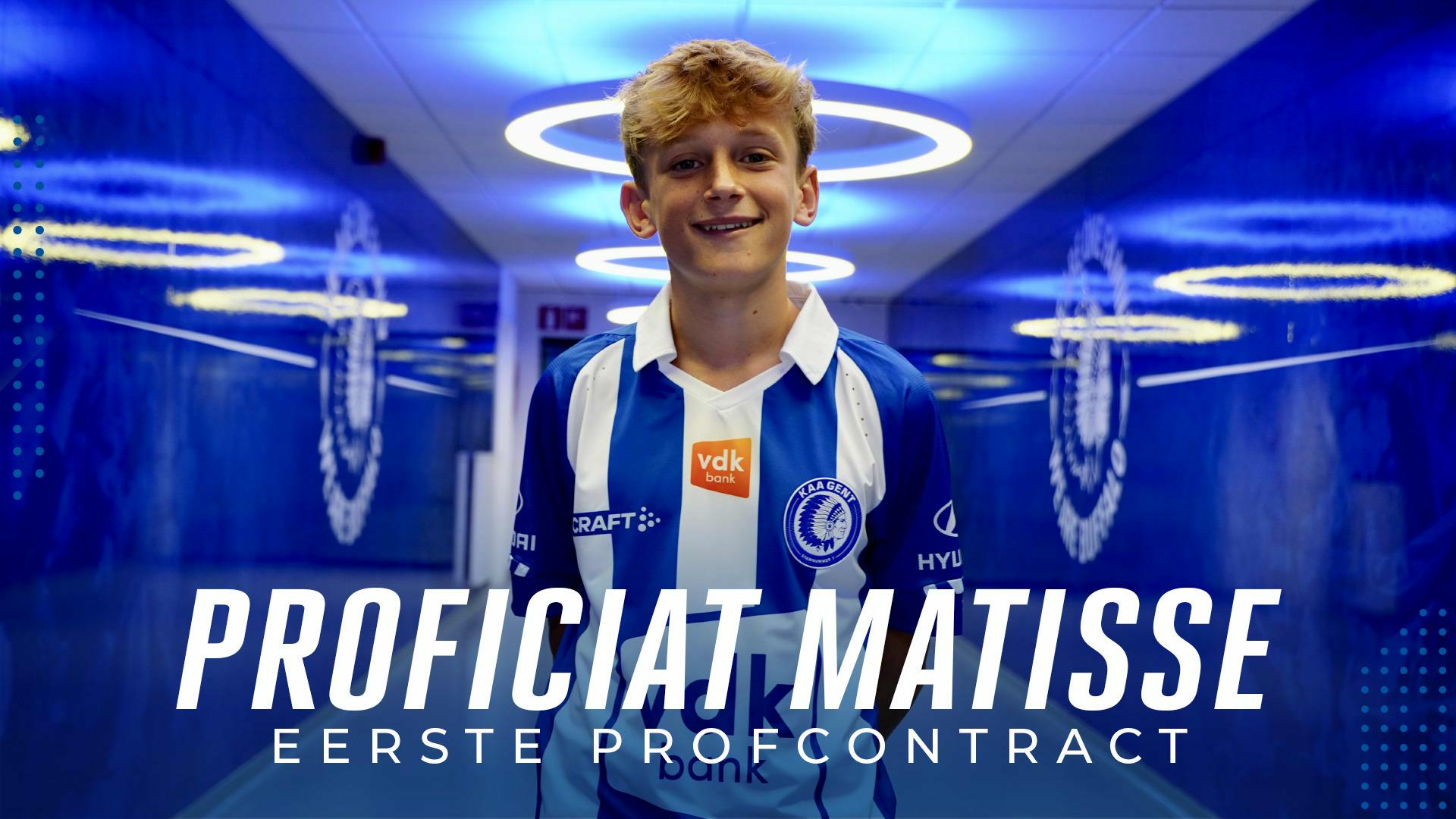 Eerste profcontract Matisse Willemot