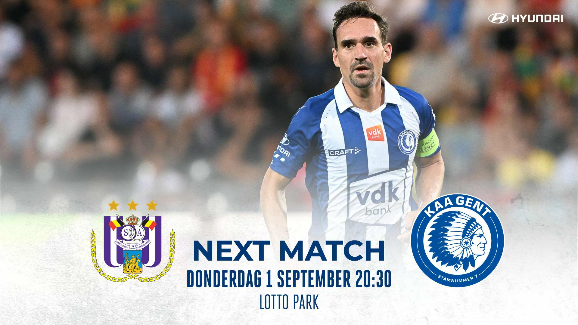Next Match: RSC Anderlecht - KAA Gent