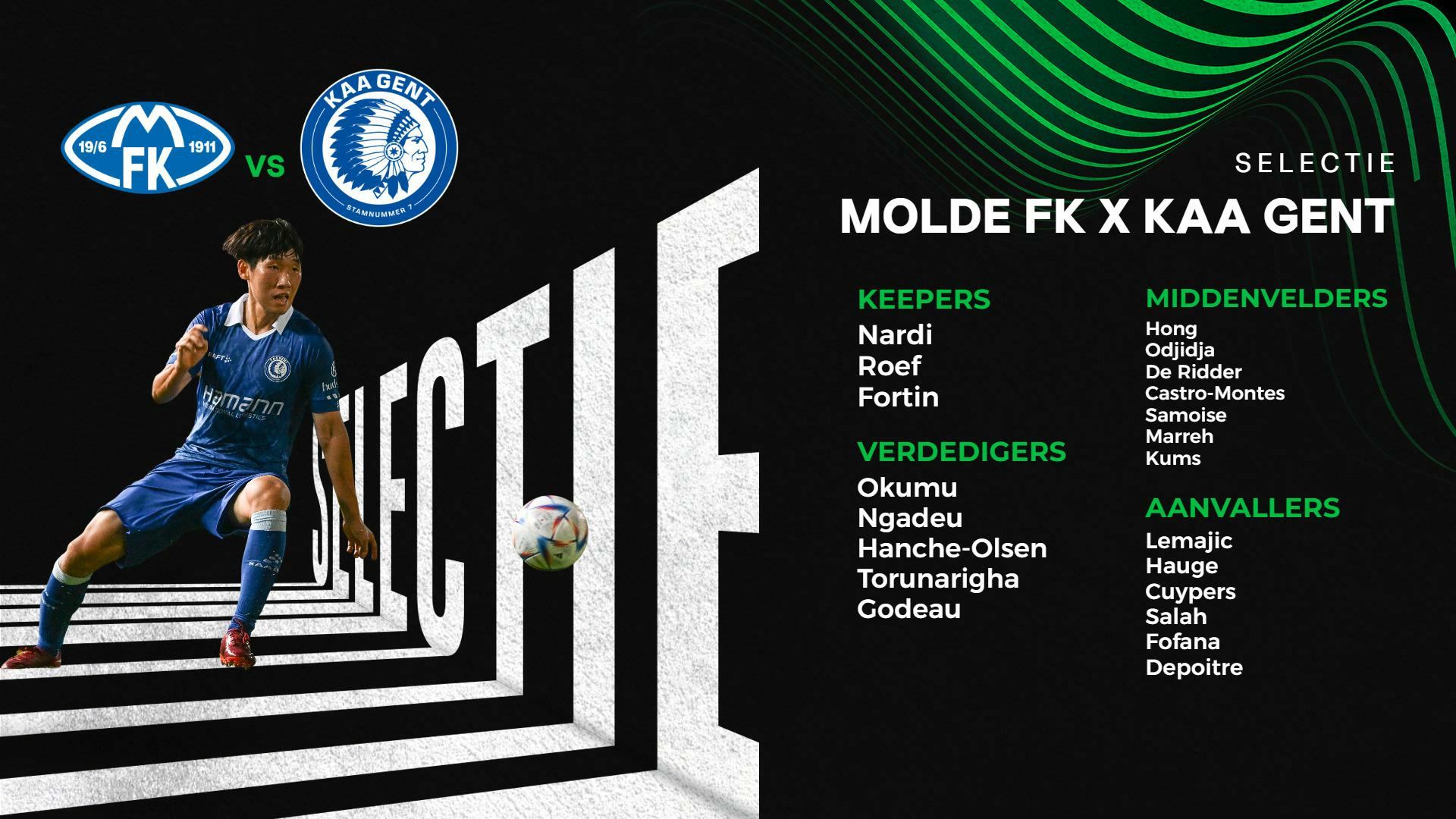 Selectie KAA Gent - Molde FK