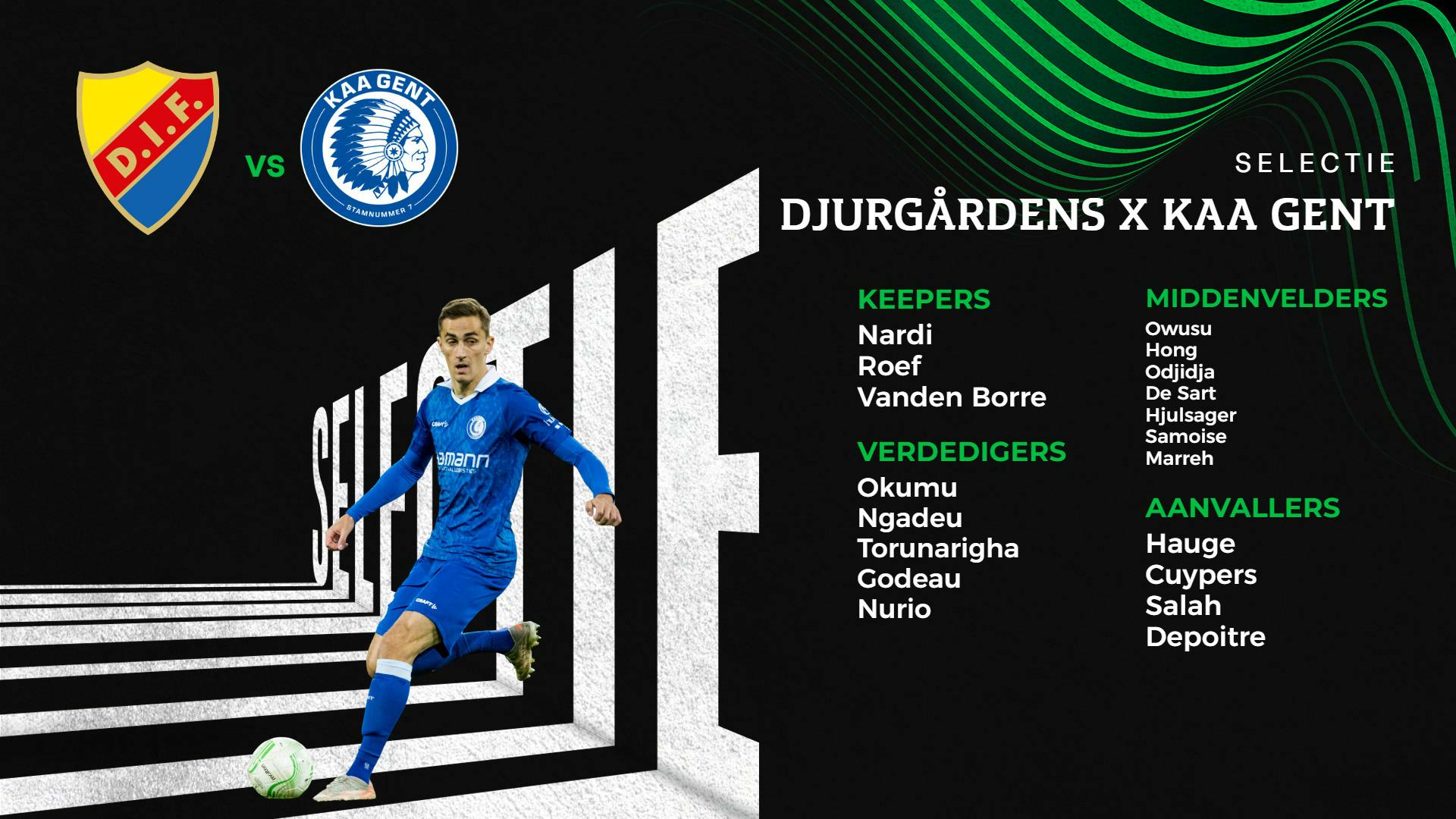 Selectie Djurgardens - KAA Gent