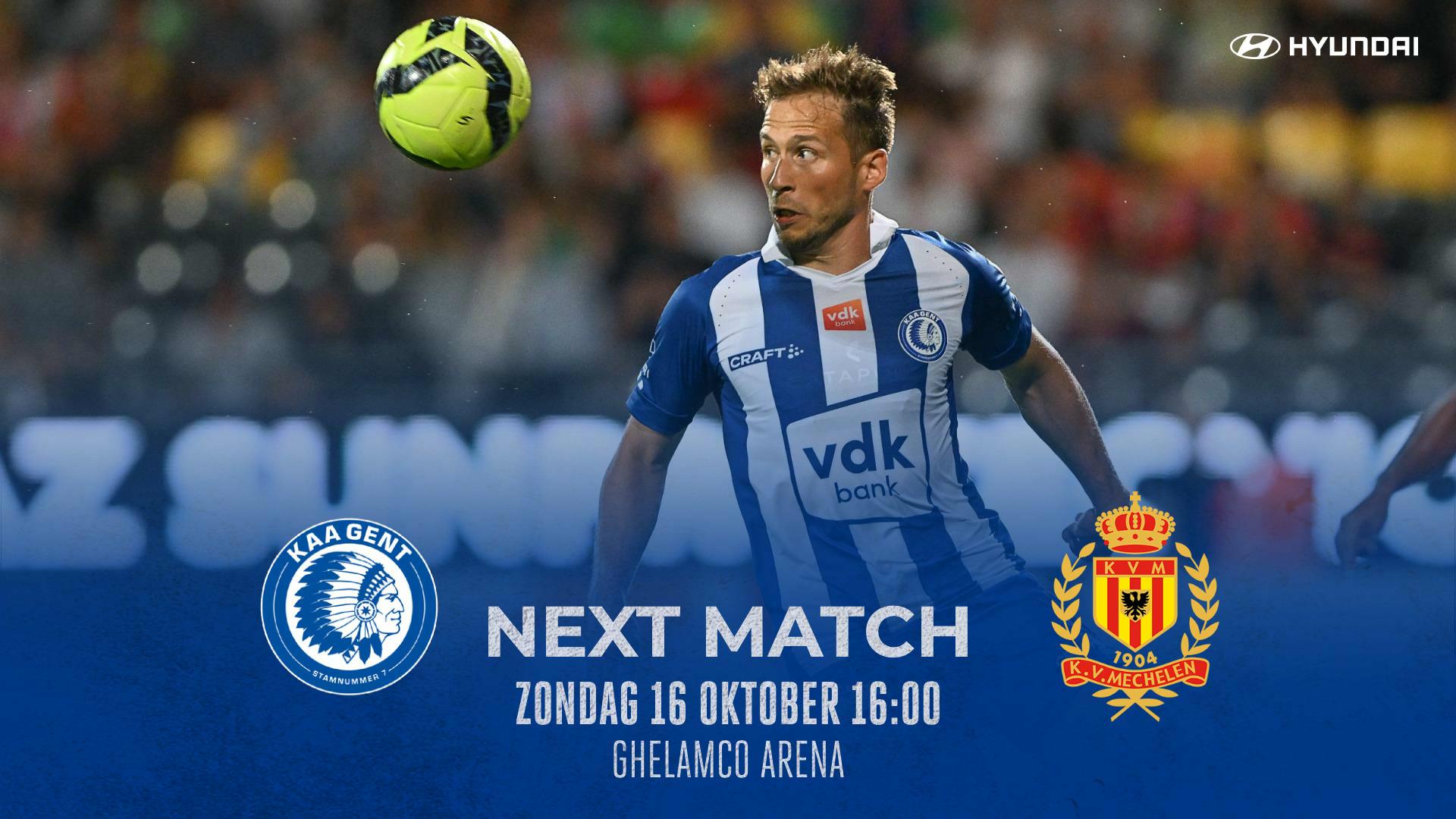 Next Match: KAA Gent - KV Mechelen