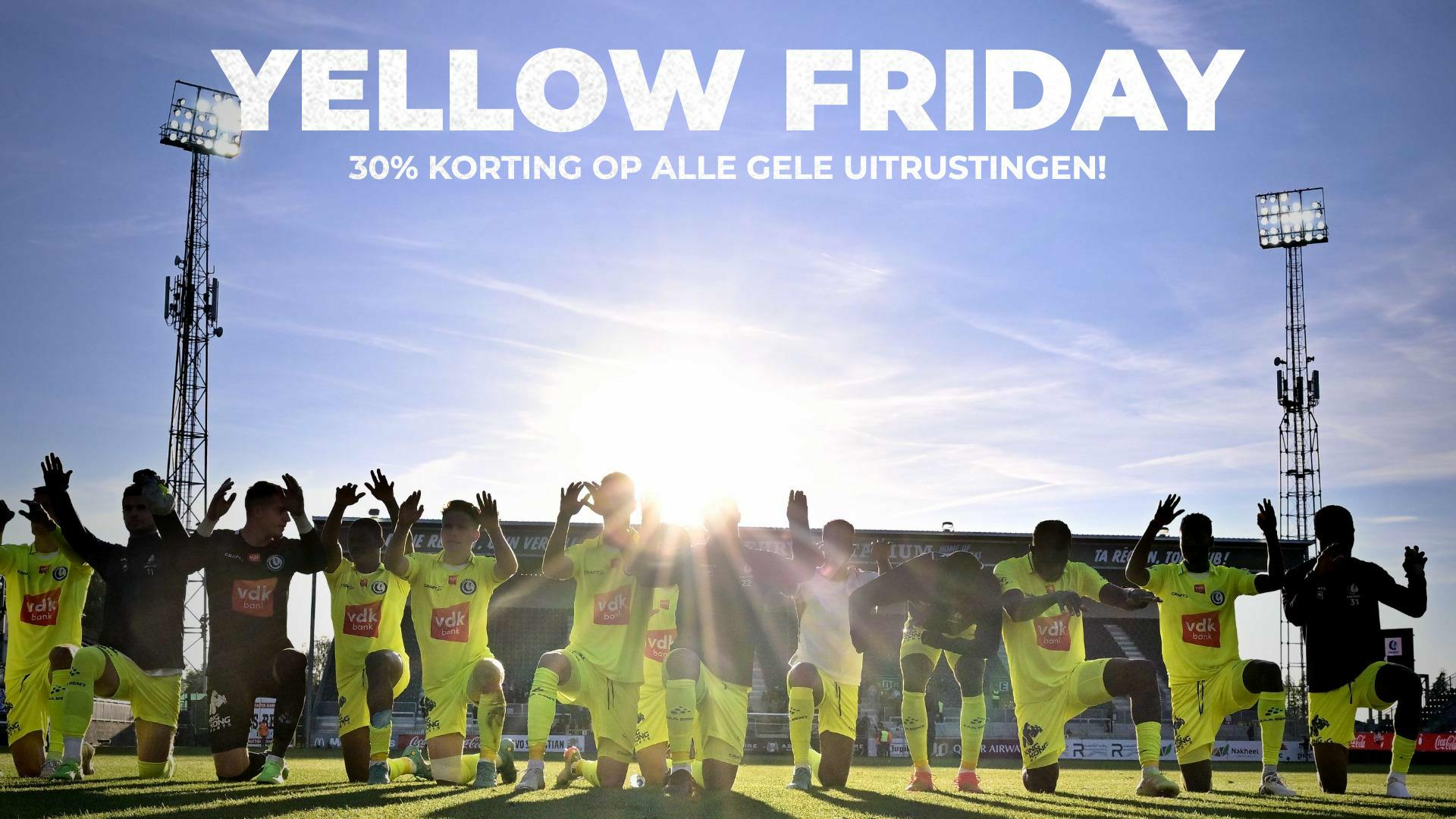 Yellow Friday: 30 % korting op alle gele uitrustingen