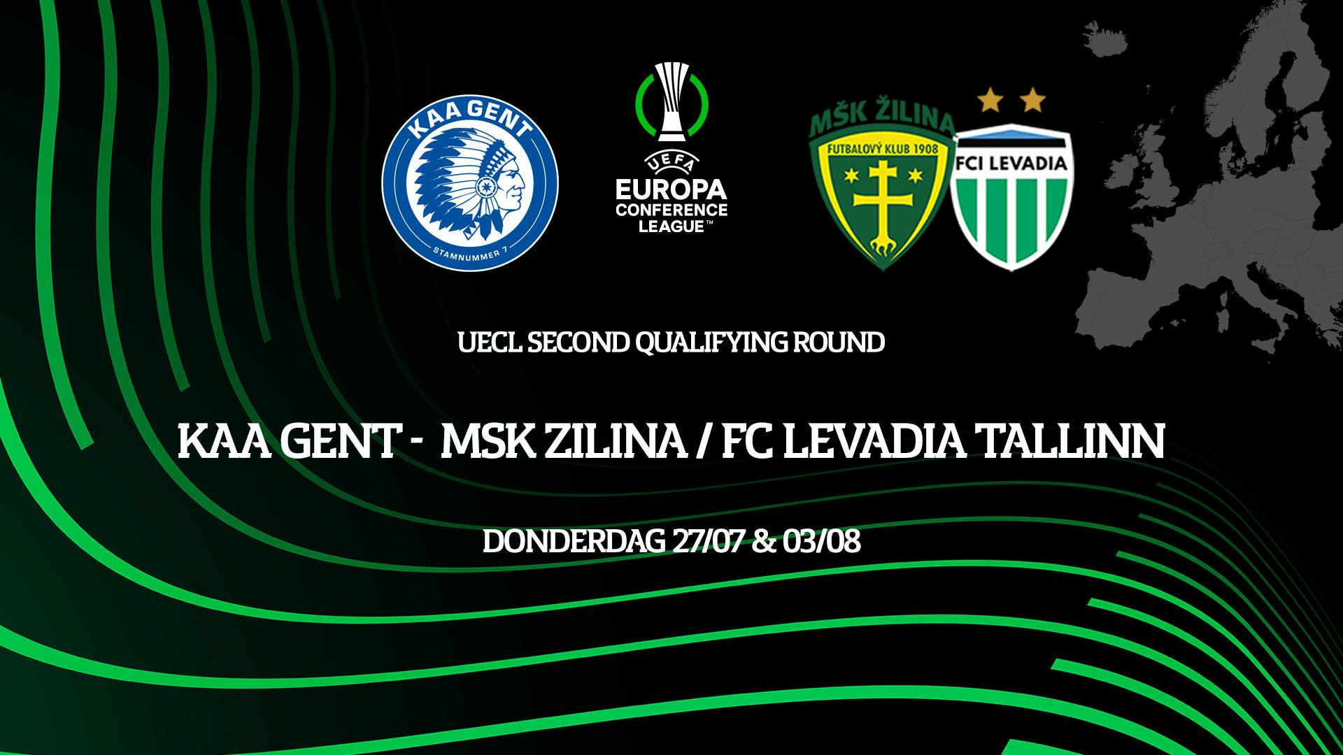 KAA Gent loot winnaar MŠK Žilina - FC Levadia Tallinn in de tweede voorronde