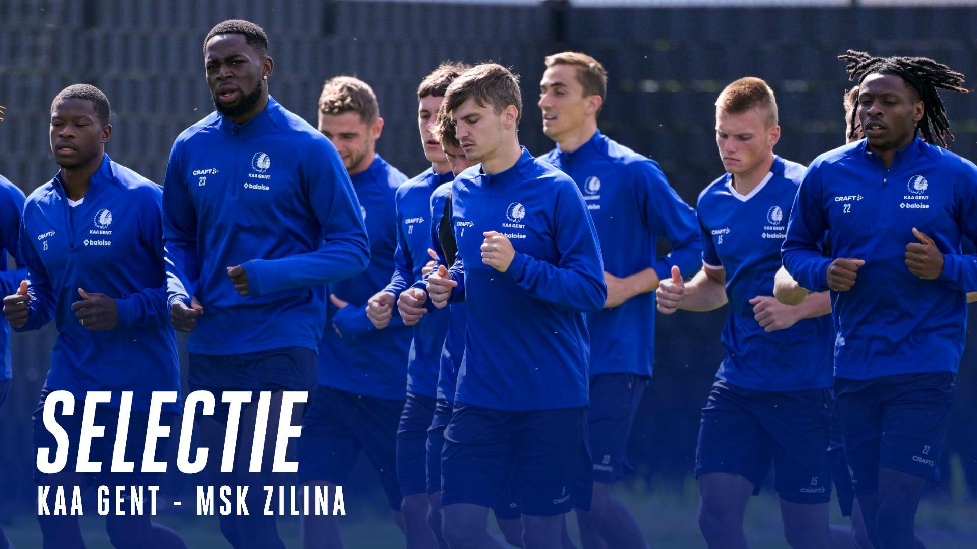 Selectie KAA Gent - MSK Zilina