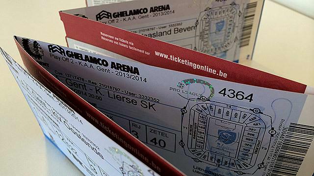 Ticketinfo Standard Luik - KAA Gent