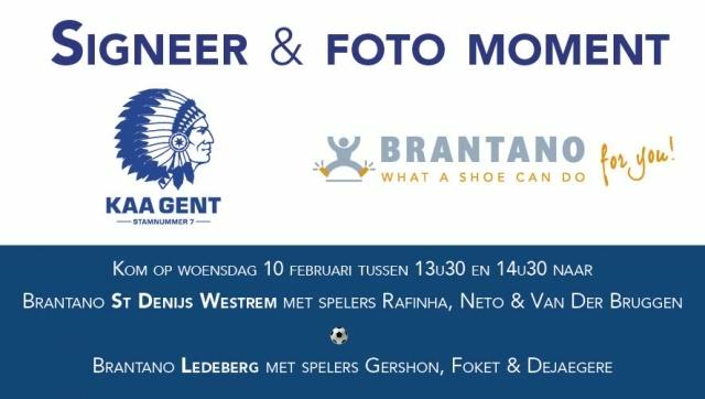 Meet & greet met spelers in Brantano Sint-Denijs en Ledeberg op 10 februari