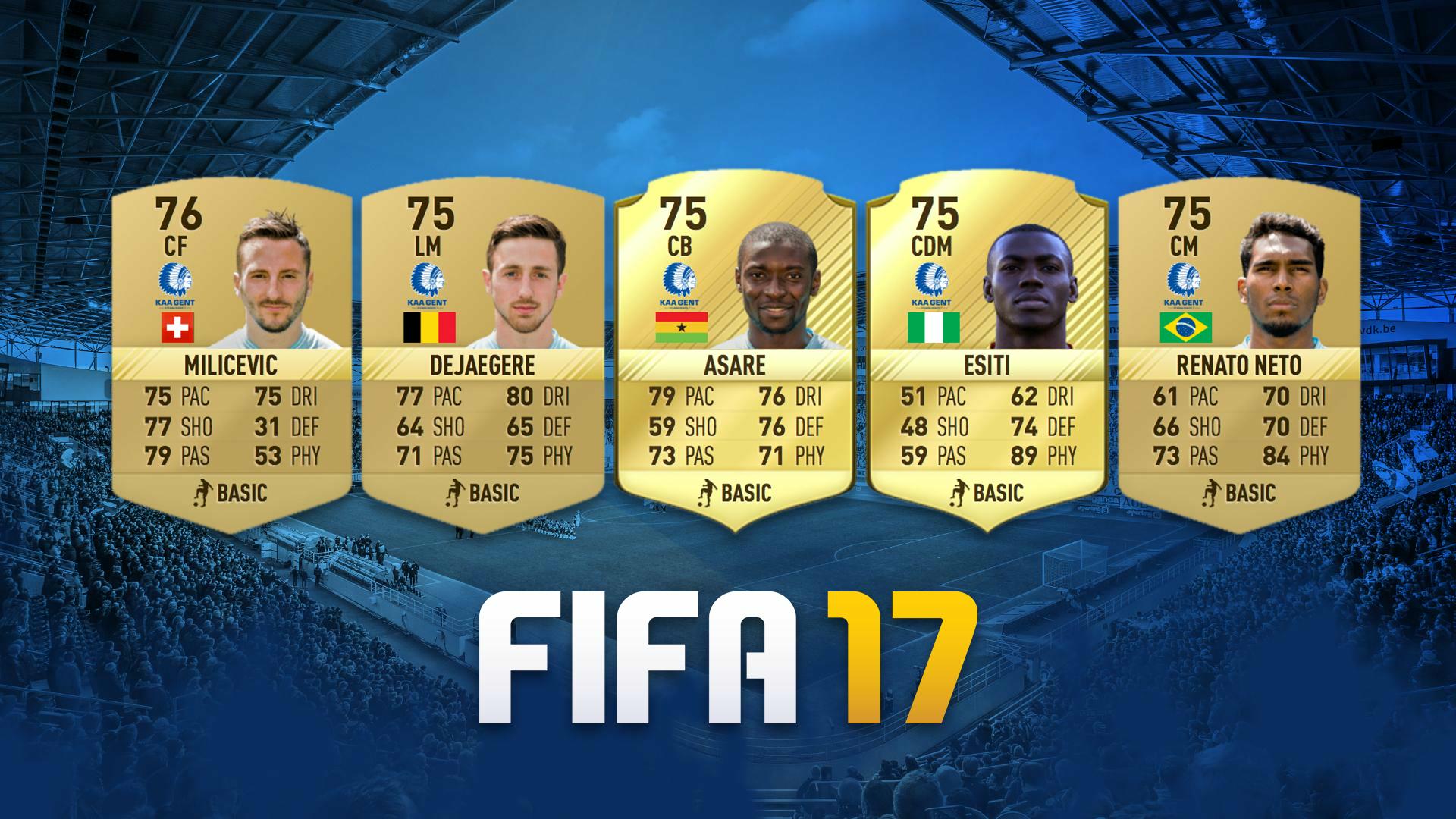 FIFA 17-ratings KAA Gent spelers bekend!