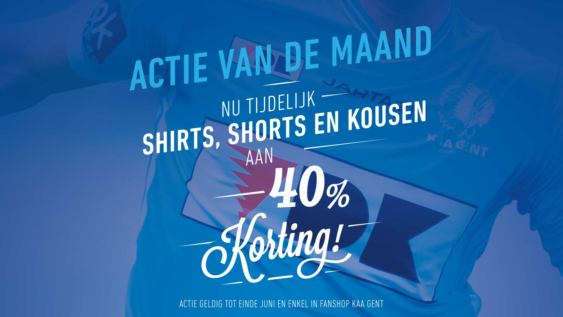 40% korting in de fanshop!