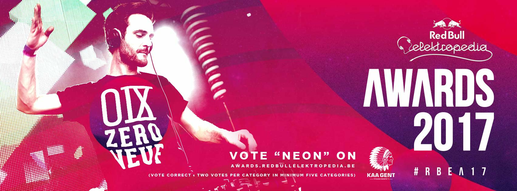 Stem voor DJ NEON bij de Elektropedia Awards!