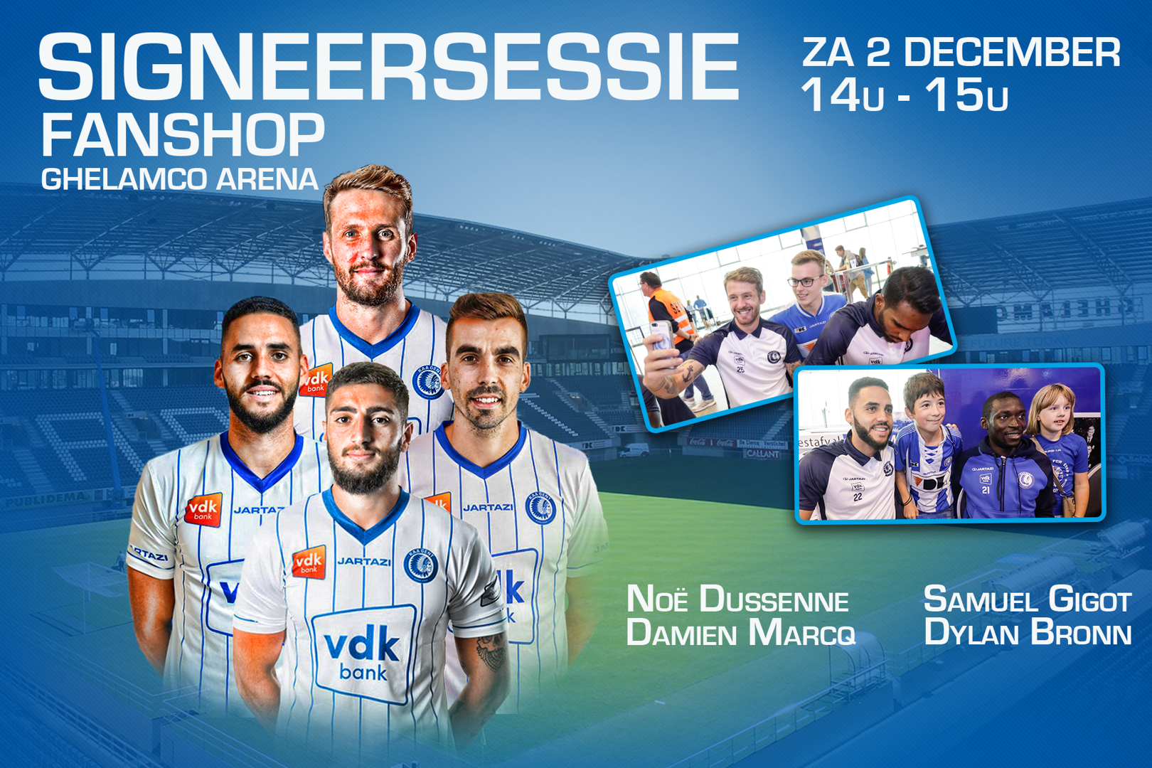 Zaterdag signeersessie in de fanshop