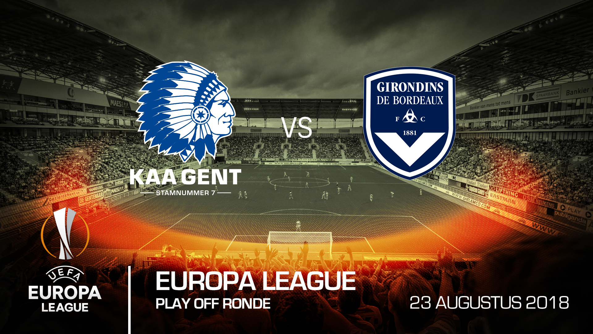 Ticketverkoop KAA Gent - Bordeaux 