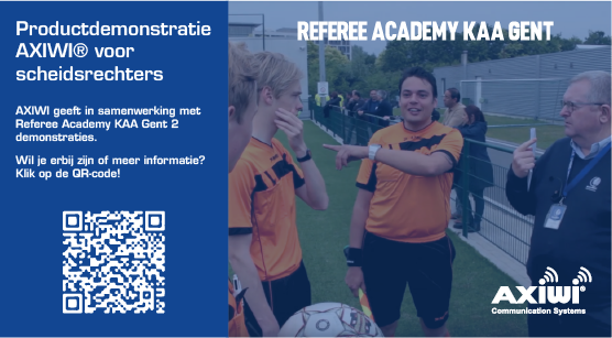 Referee Academy demonstreert draadloos communicatiesysteem