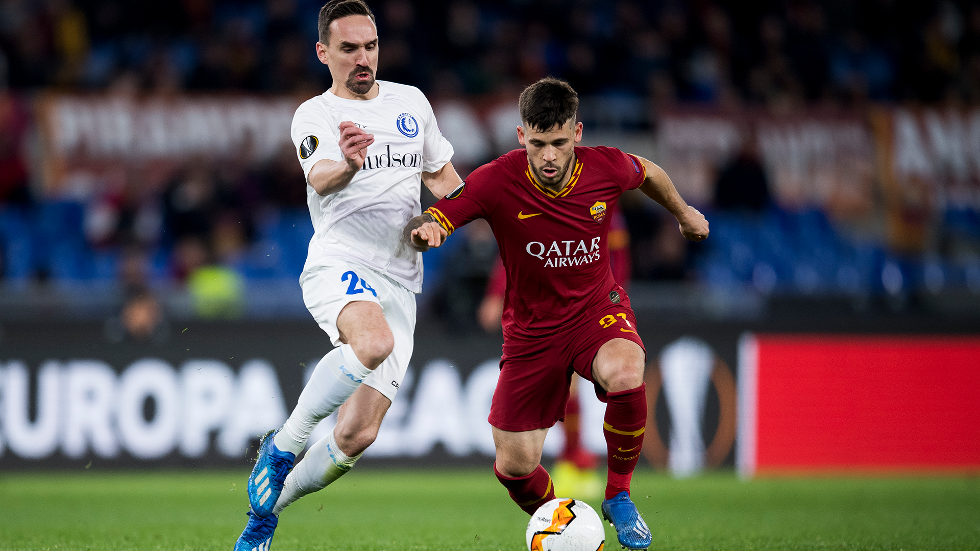 Sterk KAA Gent nipt onderuit bij AS Roma