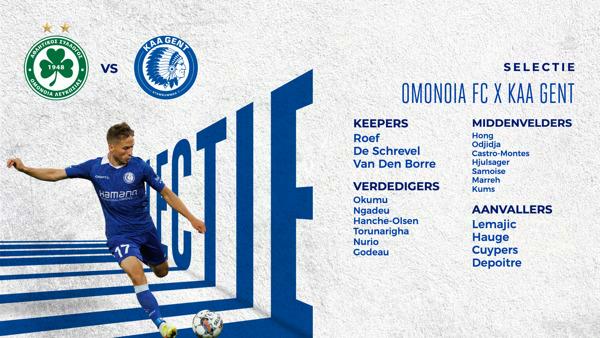 Selectie voor Omonoia FC - KAA Gent