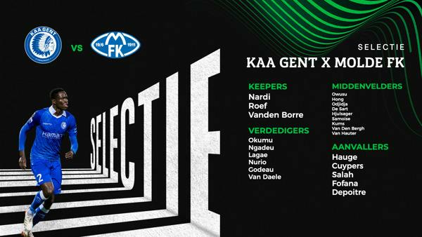 👥 Selectie KAA Gent - Molde FK