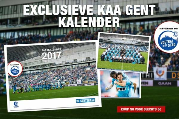 Koop de KAA Gent kalender 2017 en steun Voetbal in de stad