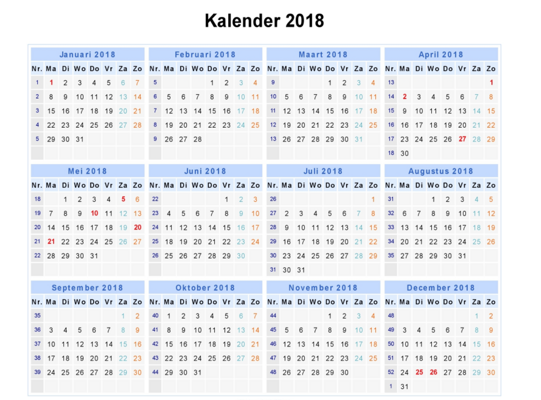 Kalender beloften