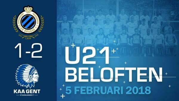 Beloften kloppen Club Brugge (1-2)