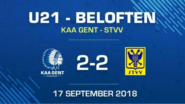 Beloften spelen 2-2 gelijk tegen STVV