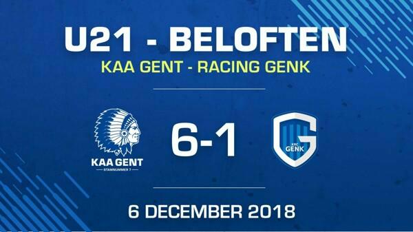 6-1 overwinning tegen beloften KRC Genk