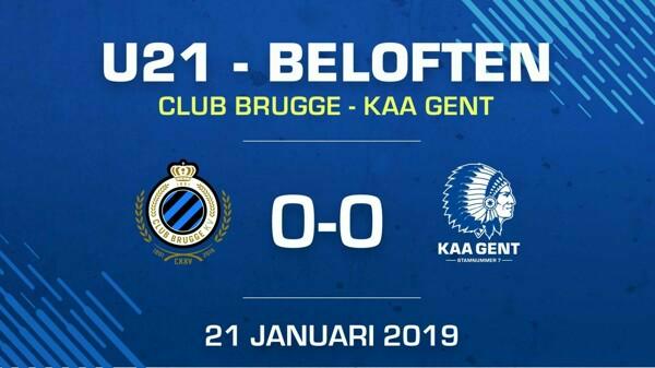 Gentse beloften spelen gelijk tegen Club Brugge