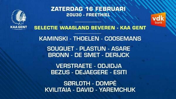 Selectie voor Waasland-Beveren - KAA Gent