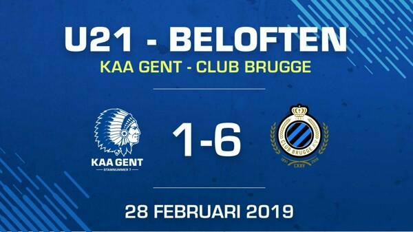Gentse beloften verliezen van Club Brugge