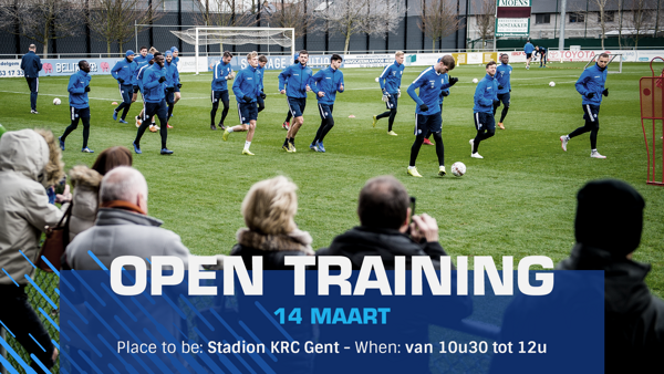 Open training op 14 maart