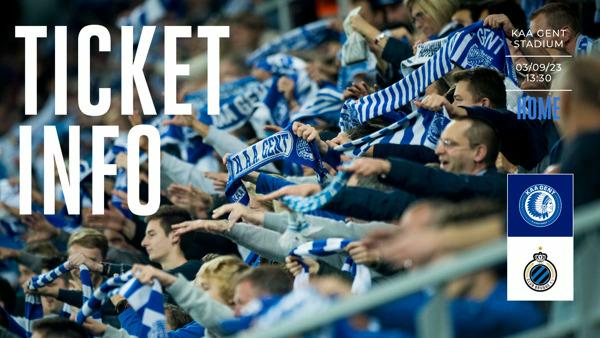 Koop je tickets voor KAA Gent-Club Brugge
