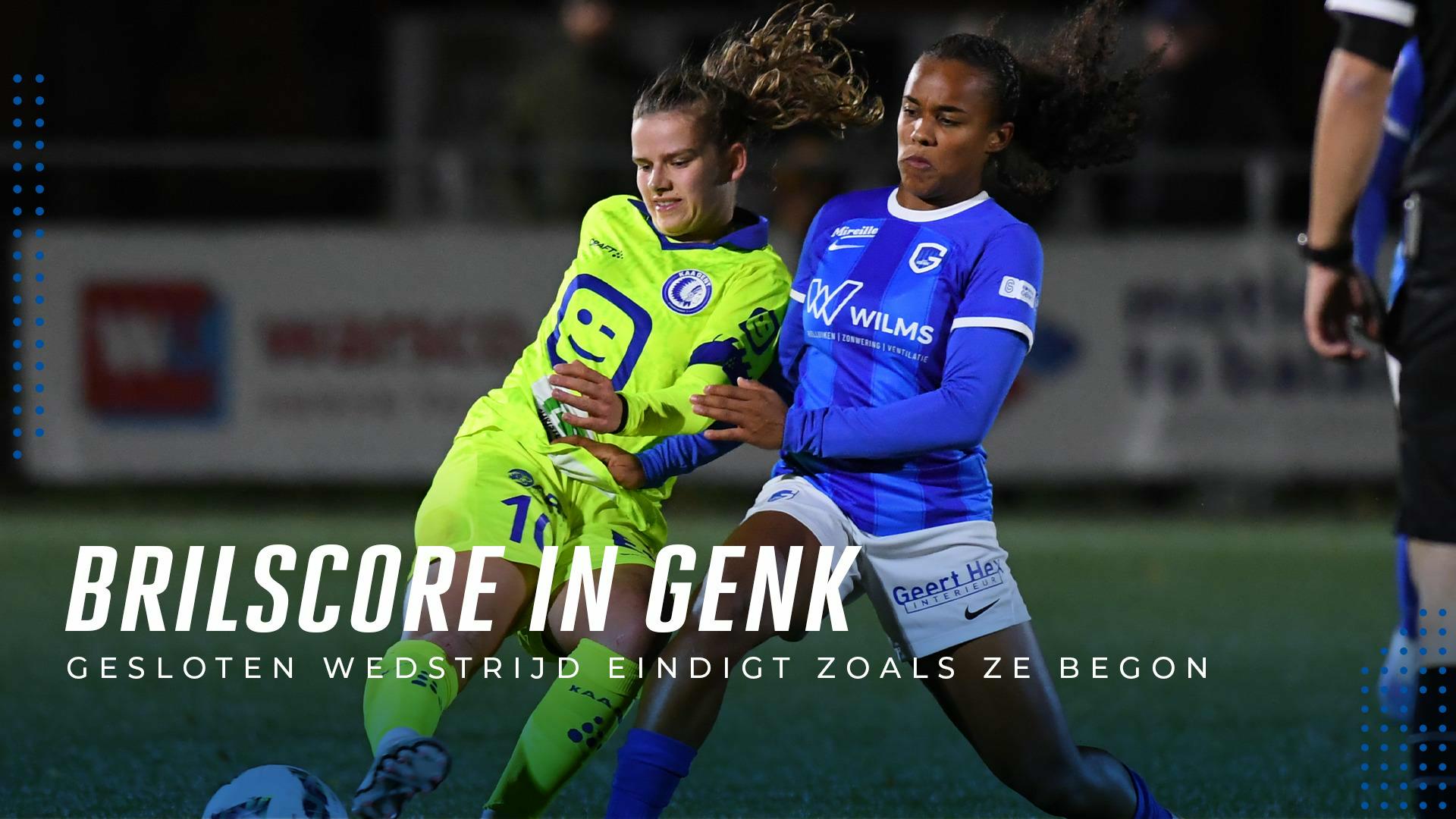 Ladies nemen een punt mee uit Genk