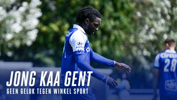Geen geluk voor Jong KAA Gent tegen Winkel Sport