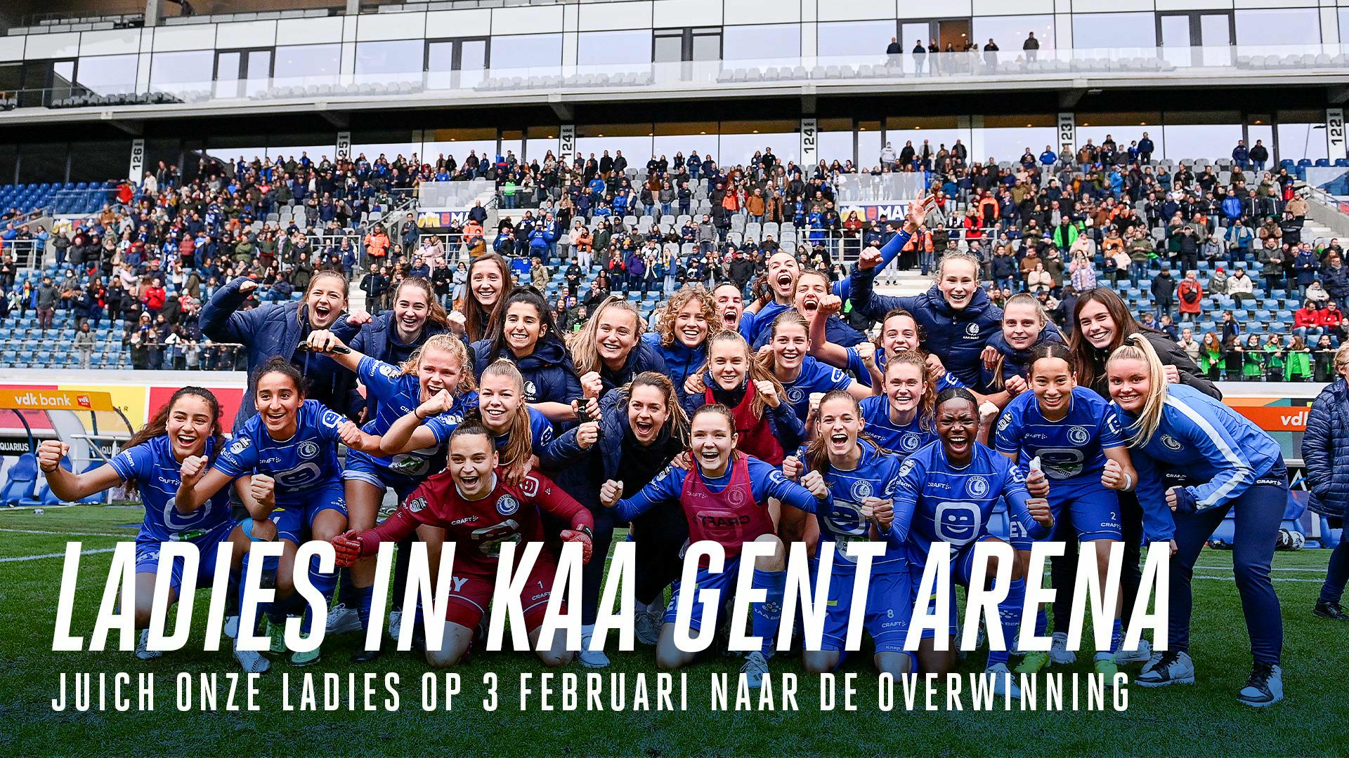 Ladies bekampen KRC Genk Ladies in de KAA Gent Arena