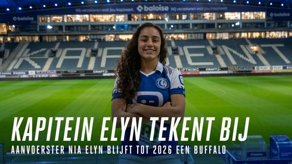 Aanvoerster Nia Elyn blijft twee jaar langer bij blauw-wit