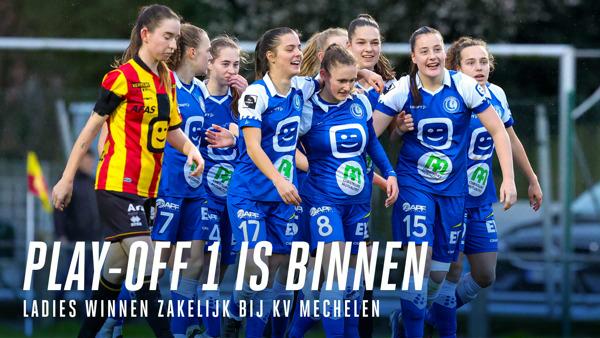 Ladies vieren behalen van Play-Off 1 met zege tegen Mechelen