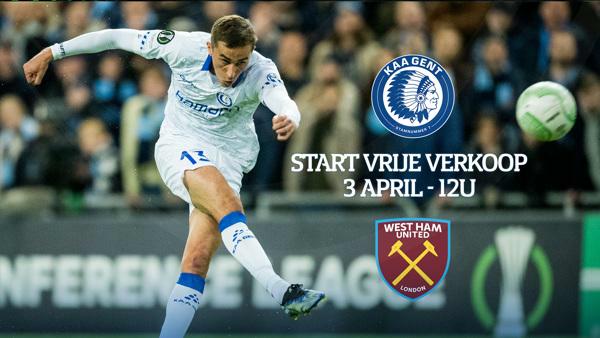 Start vrije ticketverkoop KAA Gent - West Ham United